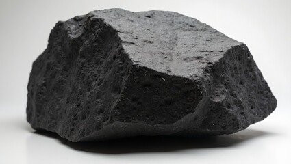 Dark basalt chunk with porous sponge like surface