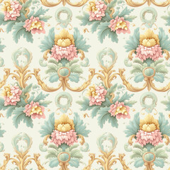Classic Floral Vintage Seamless Pattern. Pattern for wallpaper, background, print on fabric and paper.