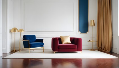 Photo interior modern design room 3d illustration