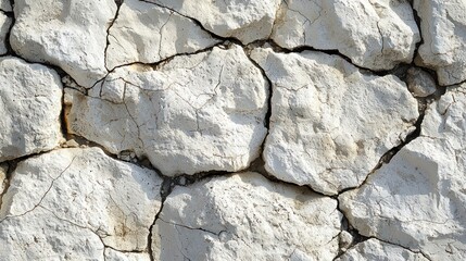 Fototapeta premium Close-up of Cracked White Rock Formation