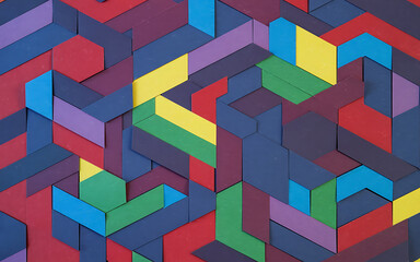 Abstract Geometric Pattern with Red and Blue Colors  Modern Design for Minimalist Backgrounds   