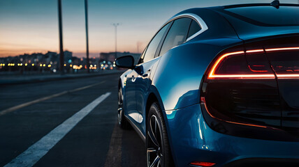 Obraz premium Coche deportivo de lujo en un estacionamiento 