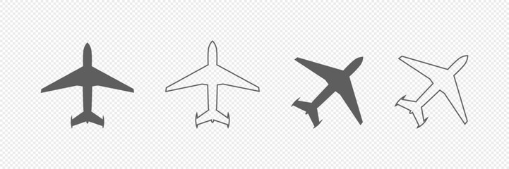 Aircraft icon vector set. Airplane illustration sign collection. Plane symbol or logo.