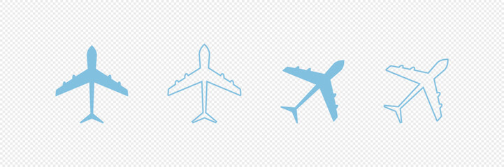 Aircraft icon vector set. Airplane illustration sign collection. Plane symbol or logo.