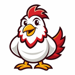 chicken cartoon waving