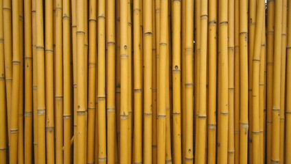 Fototapeta premium Bamboo wall with natural tones and intricate knots