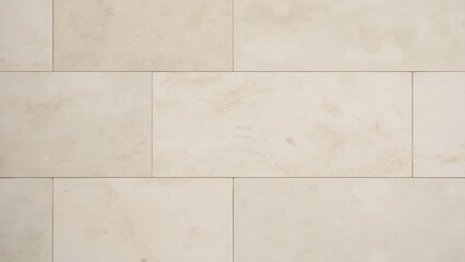 Serene minimalist wall with smooth limestone blocks in light beige