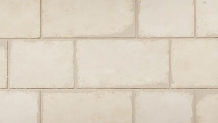 Naklejka premium Serene minimalist wall with smooth limestone blocks in light beige