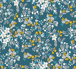 Amazing seamless floral pattern with brightly colored flowers.
