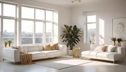 Photo interior modern design room 3d illustration
