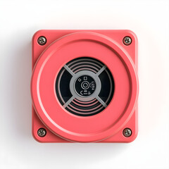 Fire Alarm on white background. Generative AI