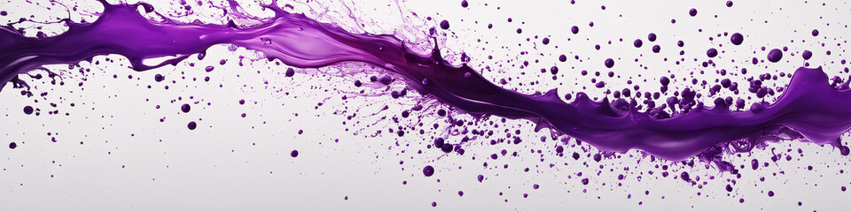 Fototapeta premium Vibrant violet and ink flow – dynamic dripping liquid texture