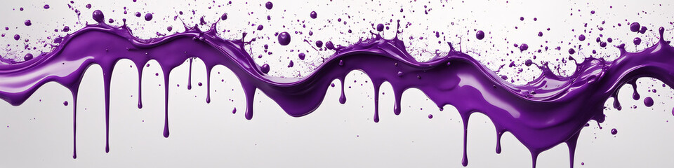Abstract purple and black paint splash &ndash; modern artistic background
