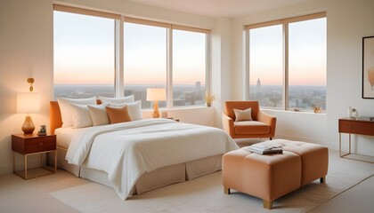 Photo interior modern design room 3d illustration