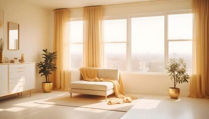 Fototapeta premium Photo interior modern design room 3d illustration