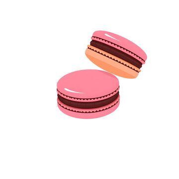 recommend clip art: Macarons clipart design illustration isolated on white background. Generative AI