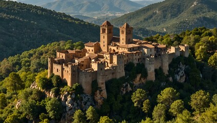 Obraz premium Scenic Castellfollit de la Roca, in Catalonia, Spain.