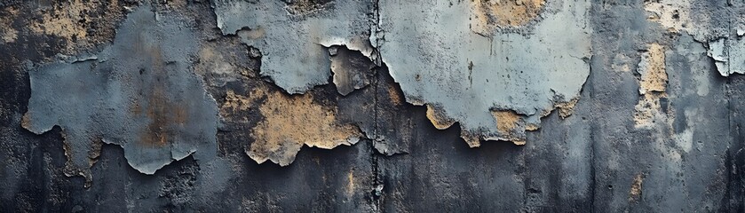 Obraz premium Weathered Concrete Wall with Peeling Paint