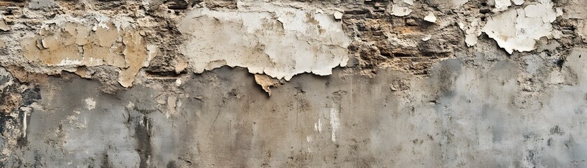 Obraz premium Weathered Concrete Wall with Peeling Paint