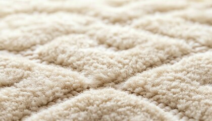 Fuzzy carpet with orderly natural fiber patterns, emphasizing clean loops and repeating textures throughout.