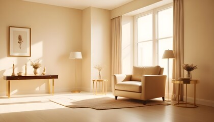 Photo interior modern design room 3d illustration