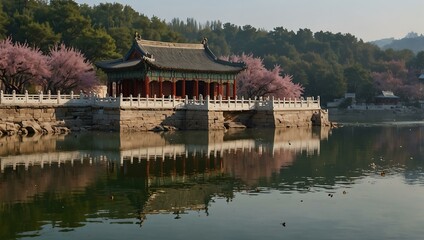 Naklejka premium Spring view of the Summer Palace