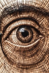 Sketch of a detailed human eye