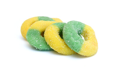 Gummy rings shaped cutter, isolated on white background