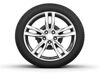 Obraz premium Sleek and Stylish Alloy Wheel with Durable Tire for High Performance Vehicles