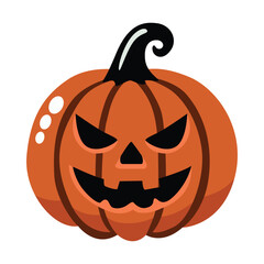 Frightening Halloween Pumpkin Vector Clip Art for Spooky Creations