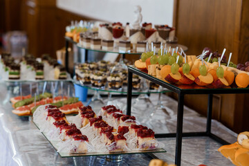 Elegant Dessert Table Arrangement with Assorted Treats