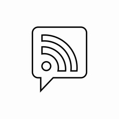 rss speech bubbles icon sign vector