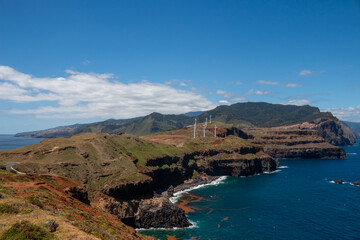 Landscape at Vulcao Penha de Aquia, Madeira, Portugal