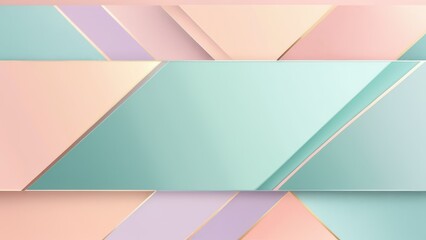 Fototapeta premium Dynamic YouTube banner background in vibrant colors and layered shapes, providing a central blank rectangle for custom text or logos