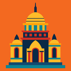 silhouette of a church