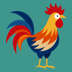rooster isolated on white