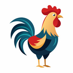 rooster isolated on white background