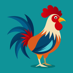rooster and hen