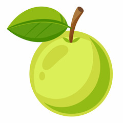 green apple isolated on white