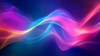 Naklejka premium Abstract colorful wave pattern, vibrant light background. Digital art and creativity concept