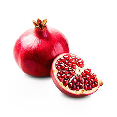 pomegranate isolated on transparent background