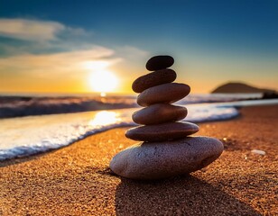 stones on the beach zen stone on beach for perfect meditation