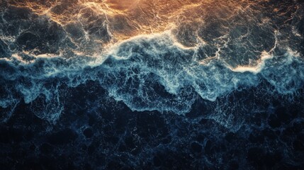 Dark ocean wave texture