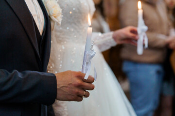 Romantic Wedding Ceremony with Candlelight Holders