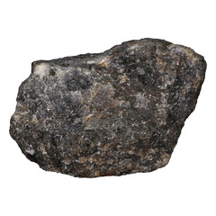 Fototapeta premium Closeup of a colourful mineral stone under the lights, isolated on a white background