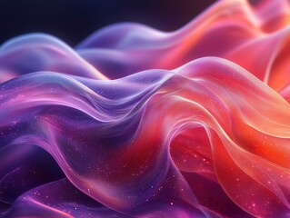 Obraz premium Abstract Purple and Orange Wavy Background with Glitter