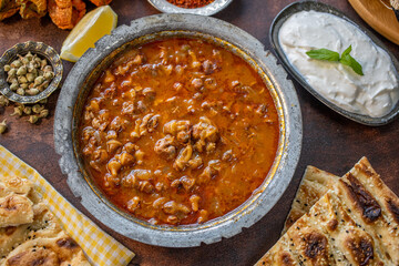 Traditional okra soup of Konya city