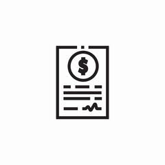 bill invoice icon sign vector