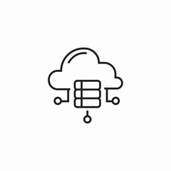cloud server icon sign vector