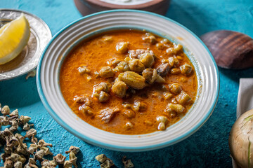 Traditional okra soup of Konya city